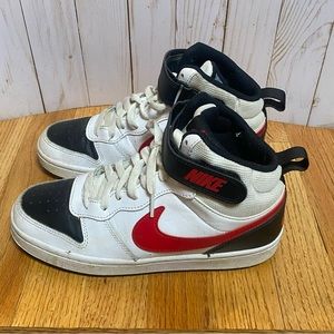 Nike Court Borough Mid‎ 2 GS 'White Black University Red Size Youth 6
